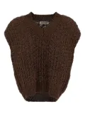 Gentry Portofino sleeveless knitted vest - Brown