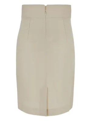 スカート TAGLIATORE Woman Skirt Ivory NELL970154 A1123 Bianca Skirt | ÉTERNE | elysewalker
