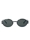 Gucci Eyewear monogram oval-frame sunglasses - Black