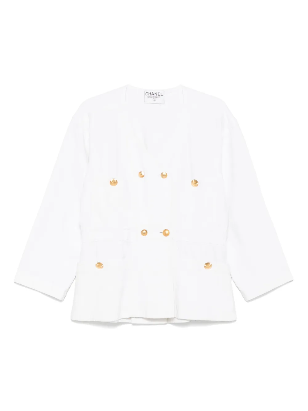 CHANEL Pre-Owned chamarra com botones CC 1990 | blanco | Image 1