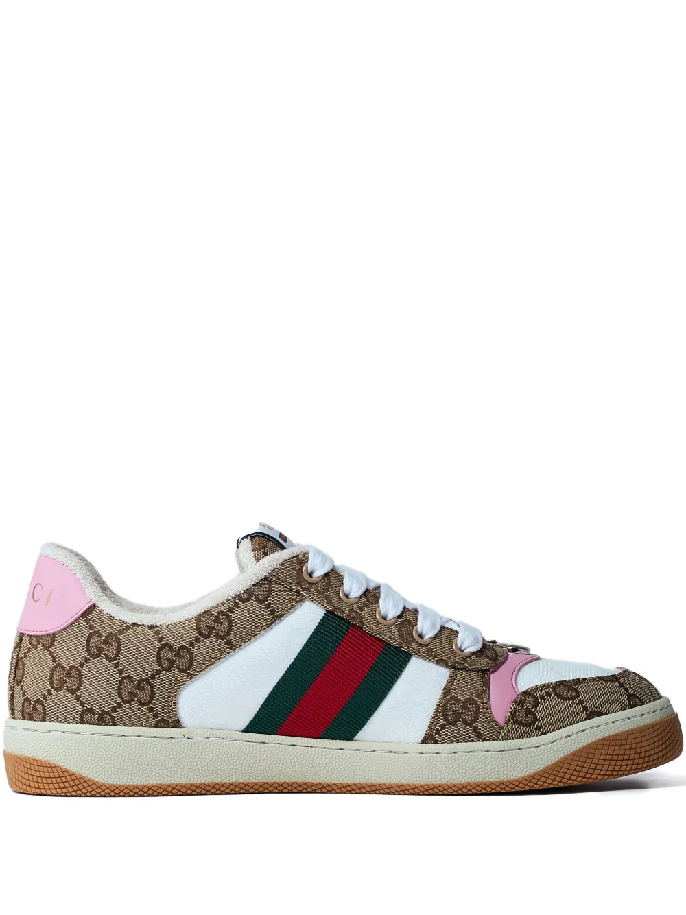 Gucci Screener Gg Monogram Web-stripe Sneakers