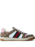 Gucci Screener GG monogram Web-stripe sneakers - Brown