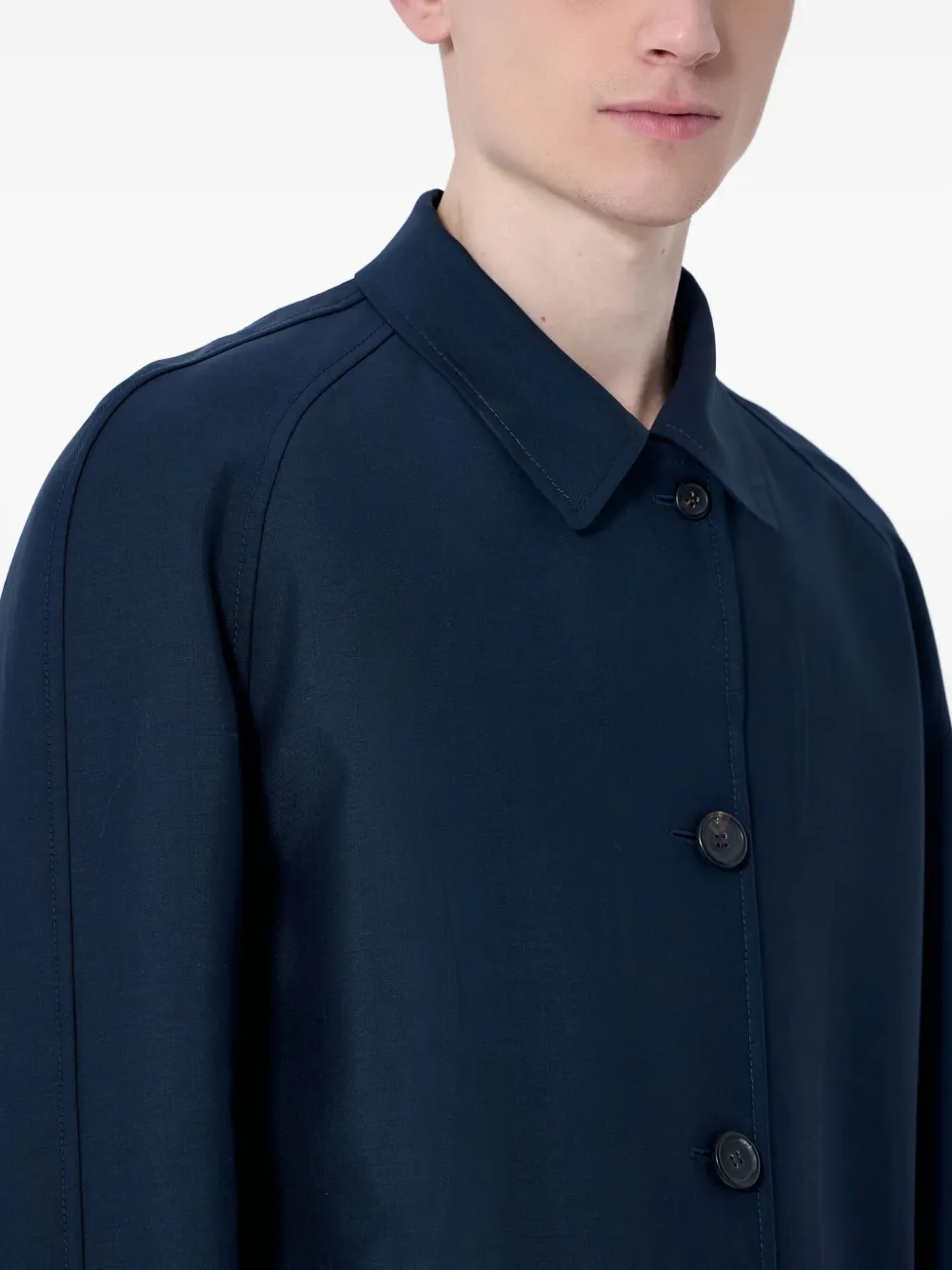 Miu Jas met enkele rij knopen Blauw