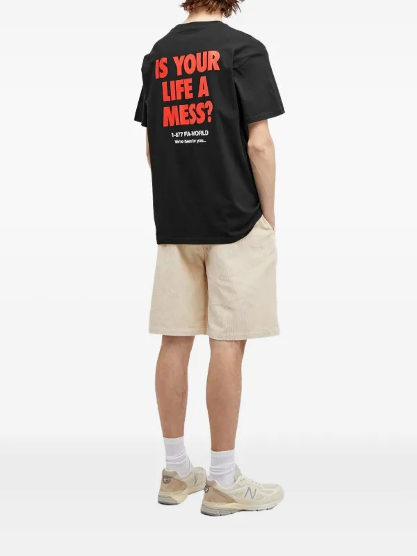 Fucking Awesome Is Your Life A Mess T-shirt | Black | FARFETCH Fucking Awesome Is Your Life A Mess T-shirt | Black | FARFETCH