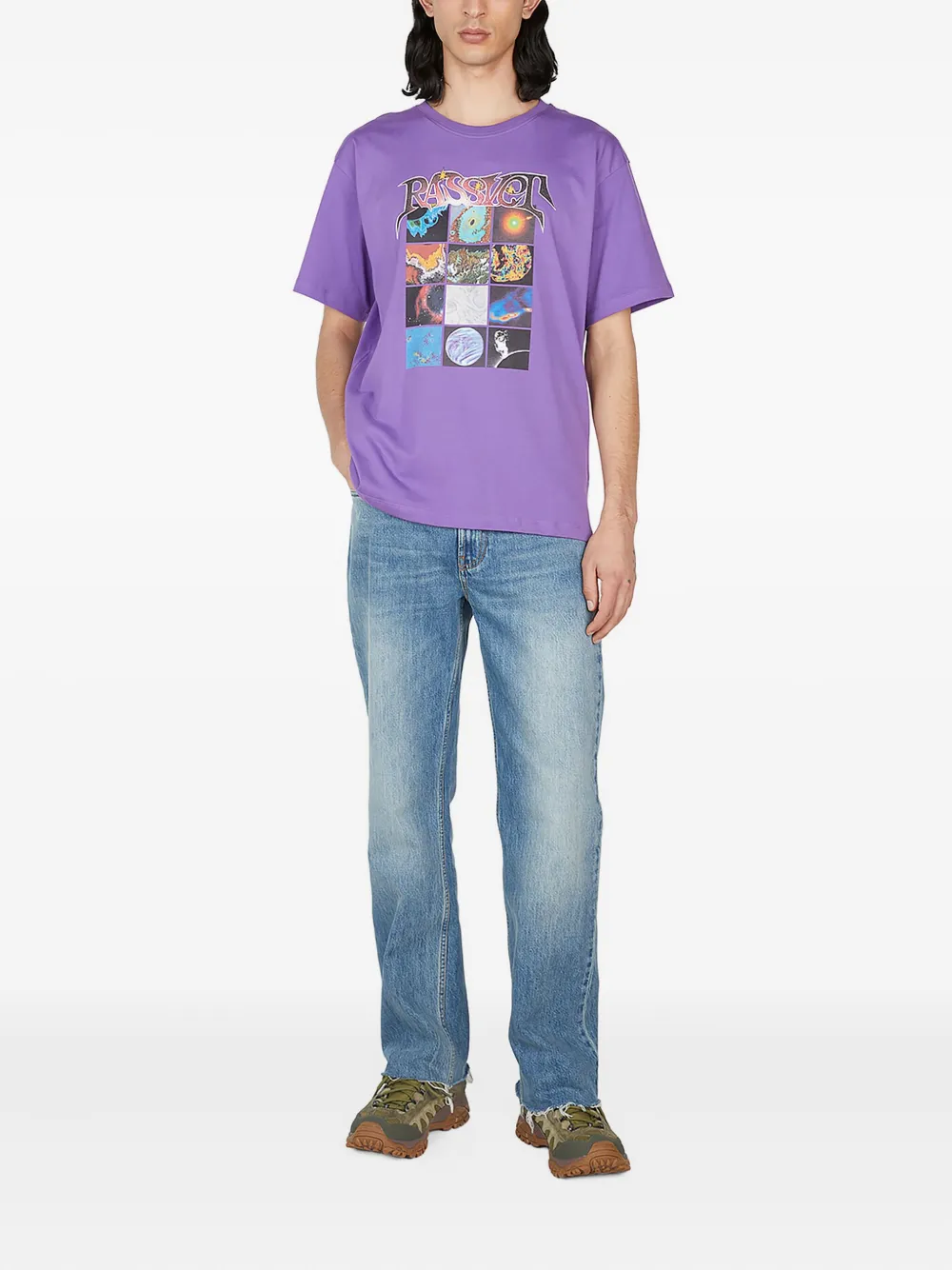 RASSVET T-shirt met ronde hals en print - Paars