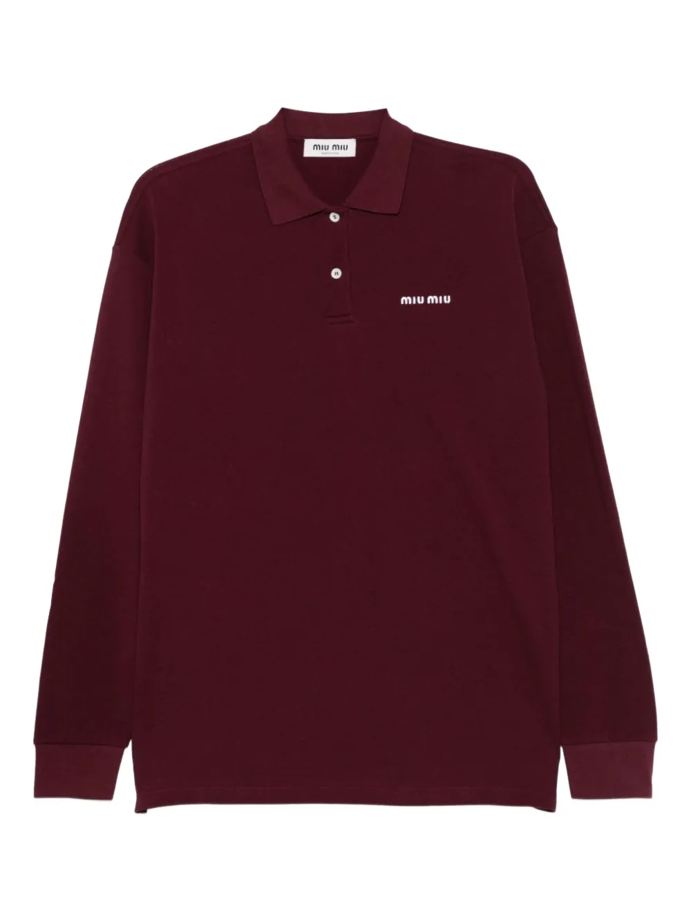 Miu Katoenen poloshirt Rood