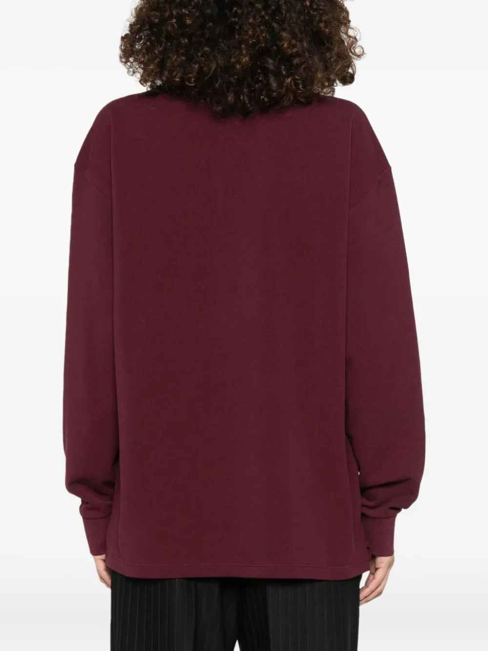 Miu Katoenen poloshirt Rood