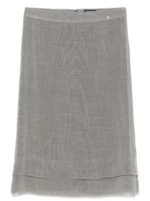 CHANEL Pre-Owned Gonna midi con zip 1999