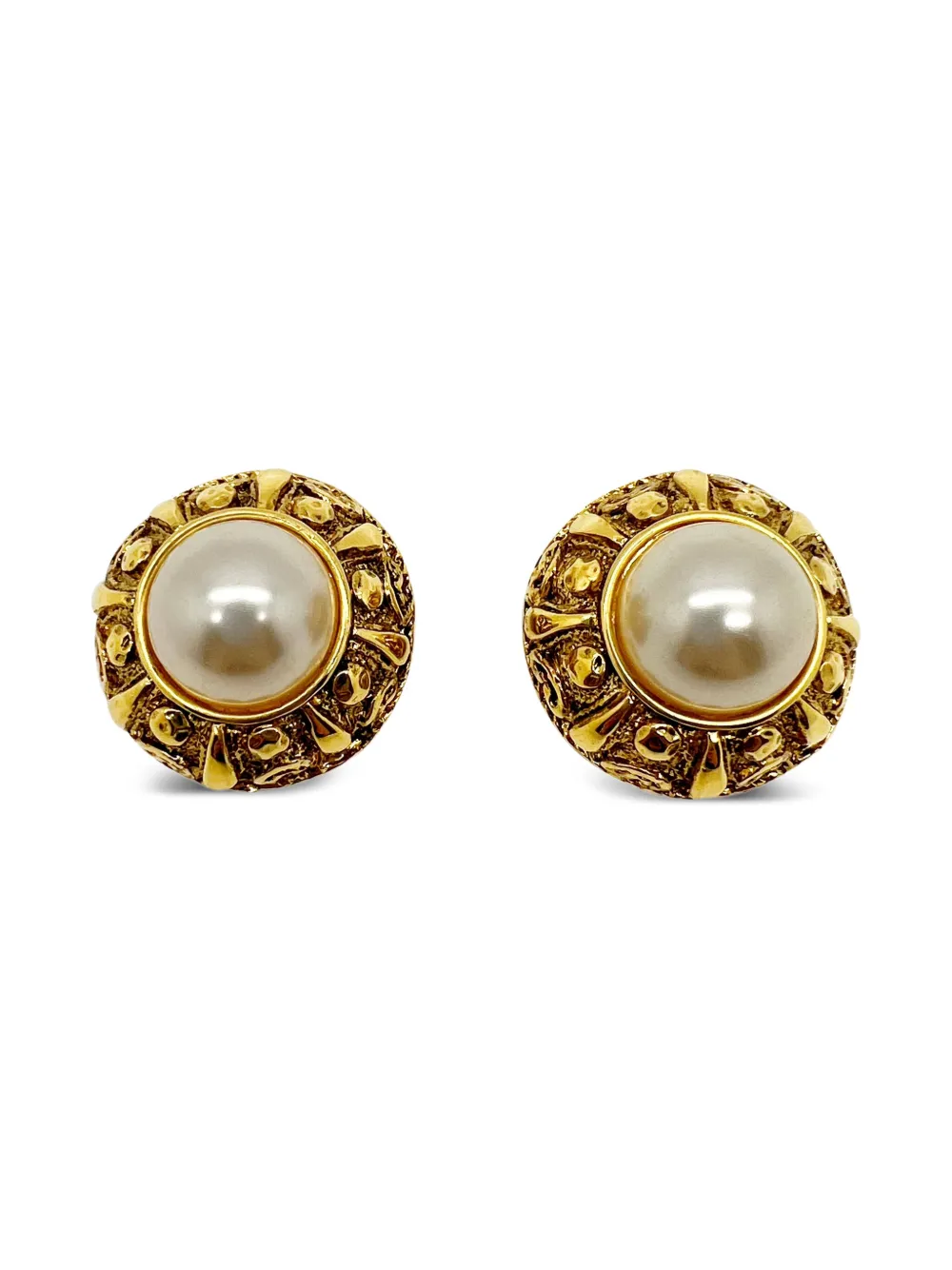 Jennifer Gibson Jewellery 1980s French Etruscan earrings | Gold | Image 1