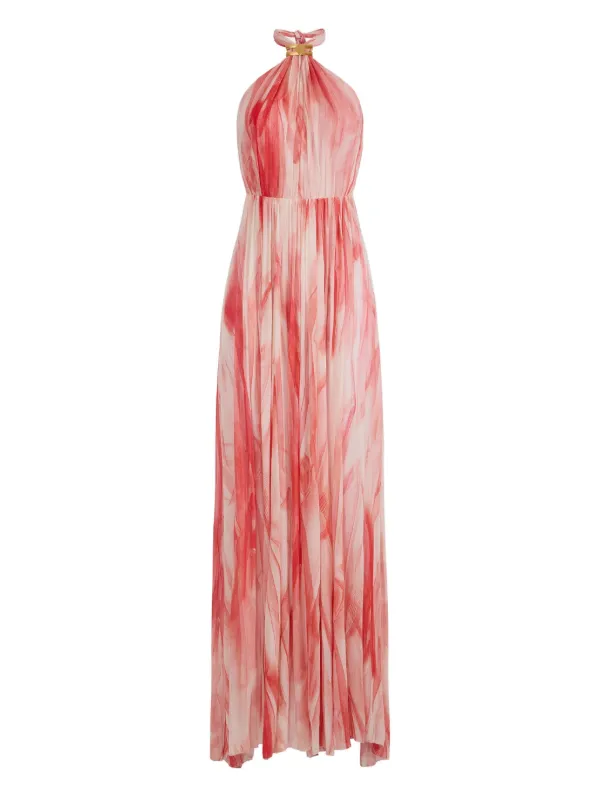 Elisabetta Franchi abstract-print Maxi Dress | Red