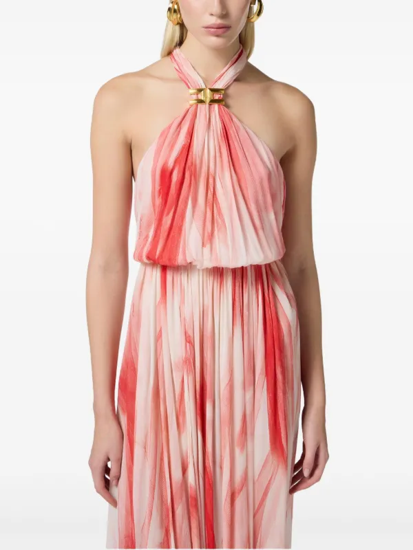 Elisabetta Franchi abstract-print Maxi Dress | Red