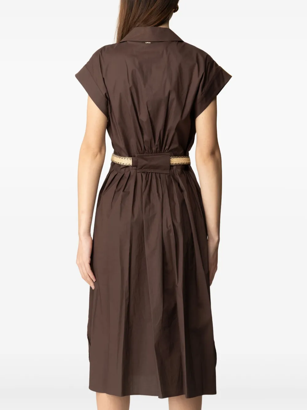 Shop Twinset Poplin Midi Dress