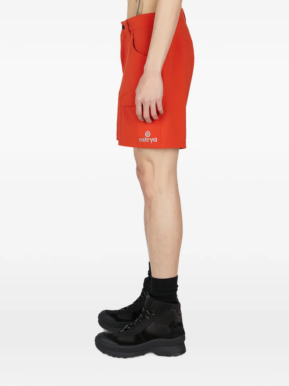  Ostrya Bermudas Con Logo Estampado - Naranja 