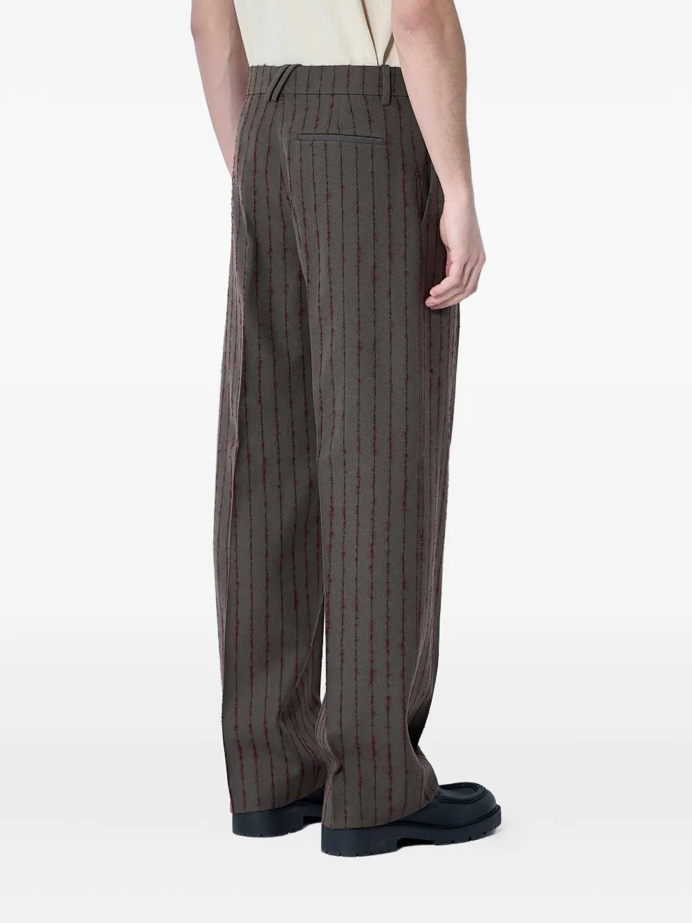 Burberry Pantalon van wolblend Bruin