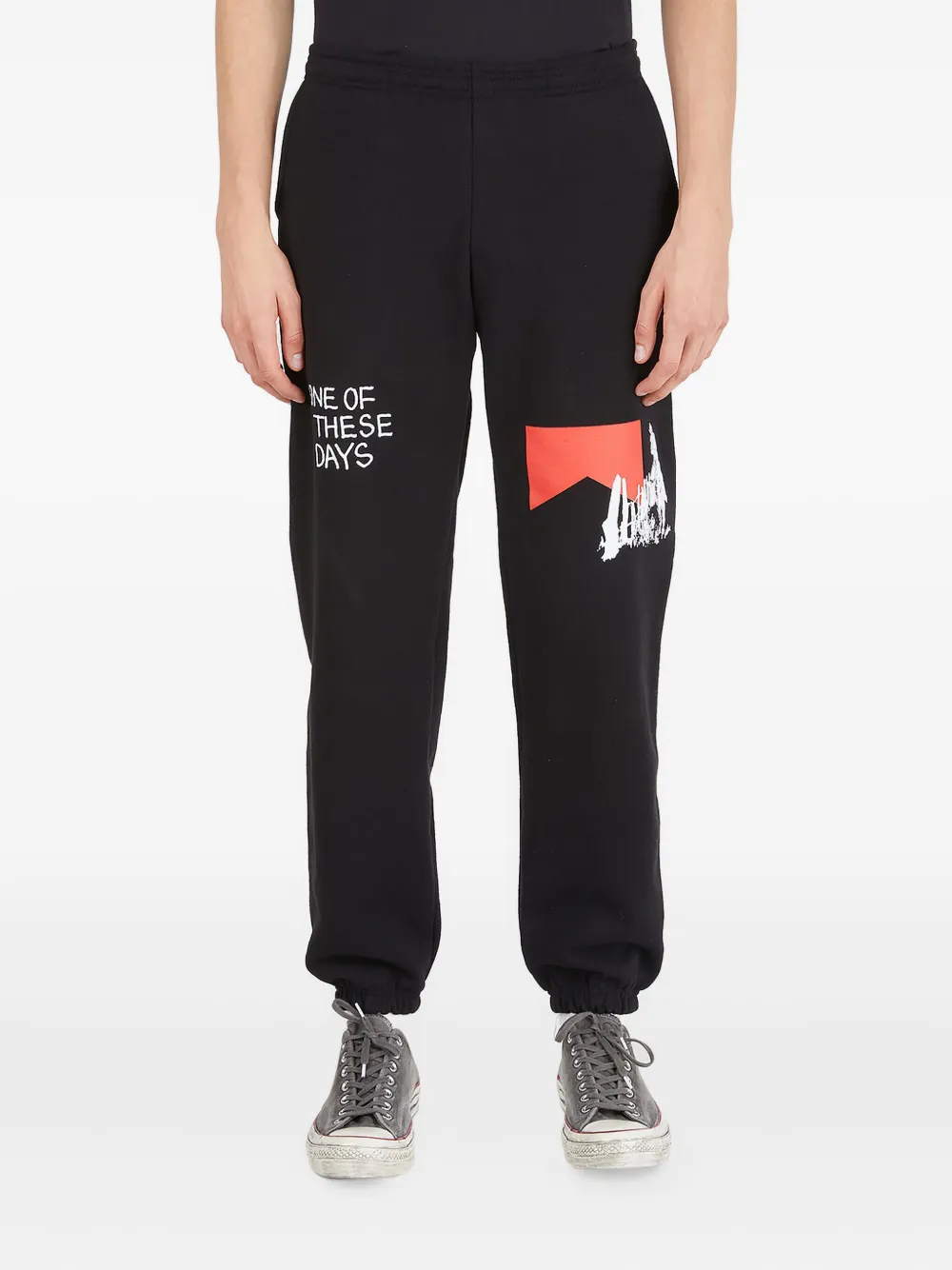 One Of These Days graphic-print jersey sweatpants | Black | Image 1