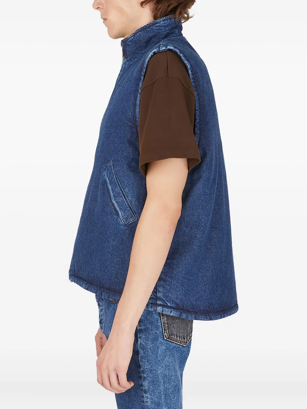 (di)vision denim gilet Blauw