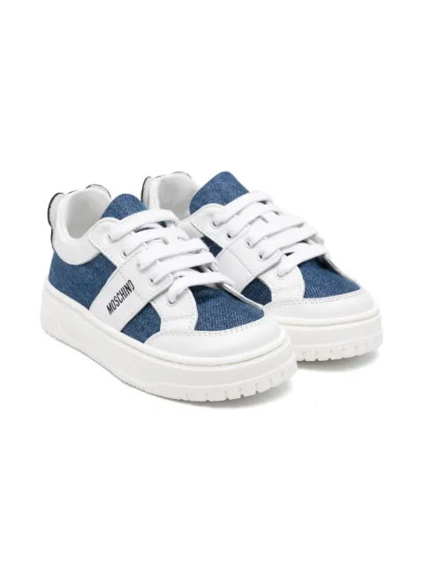 Moschino Kids Teddy Bear-patch sneakers