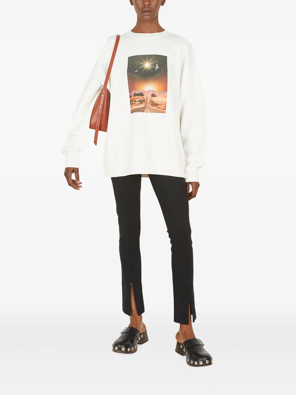 Rodebjer graphic-print sweatshirt Wit