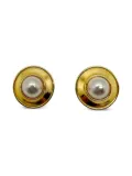 Jennifer Gibson Jewellery 1980s pearl earrings - Gold