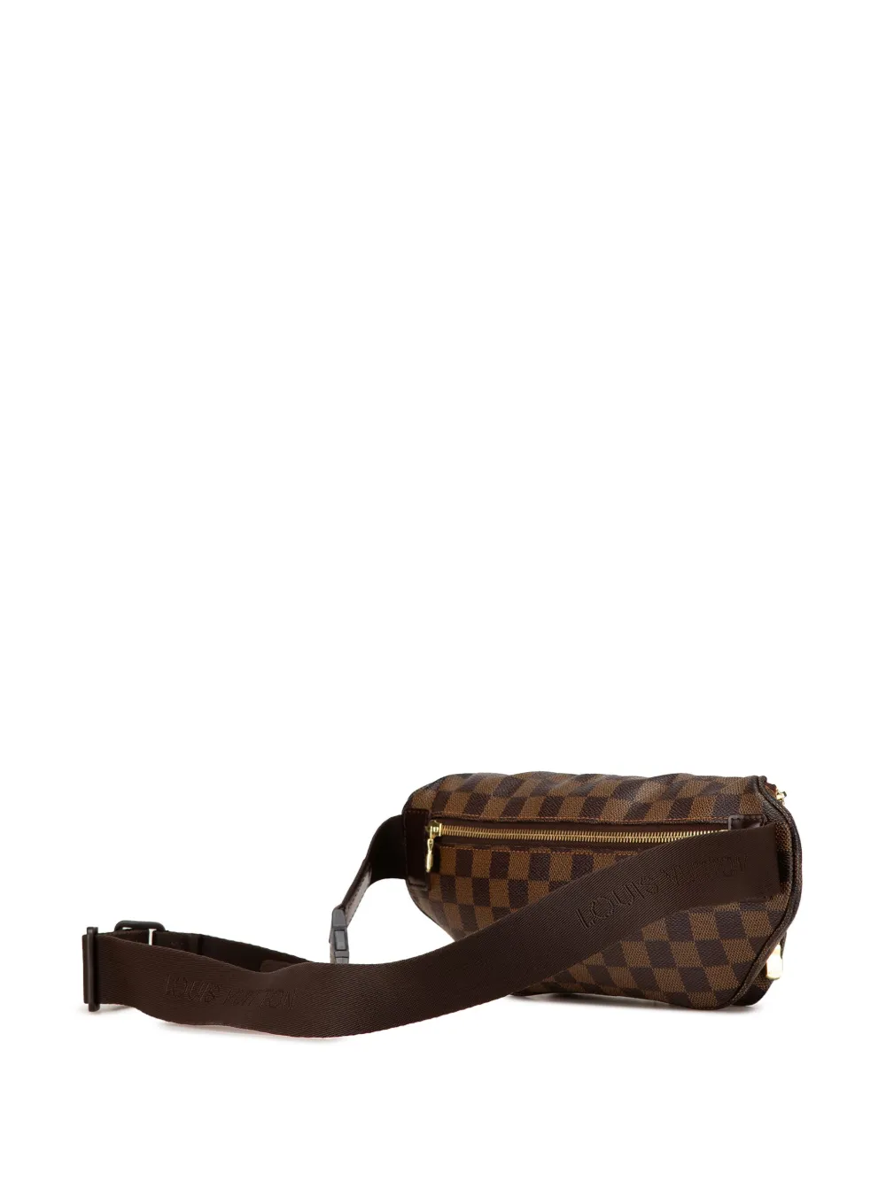 Pre-owned Louis Vuitton 2006 Damier Ebene Melville Bum Bag Belt Bag In Brown