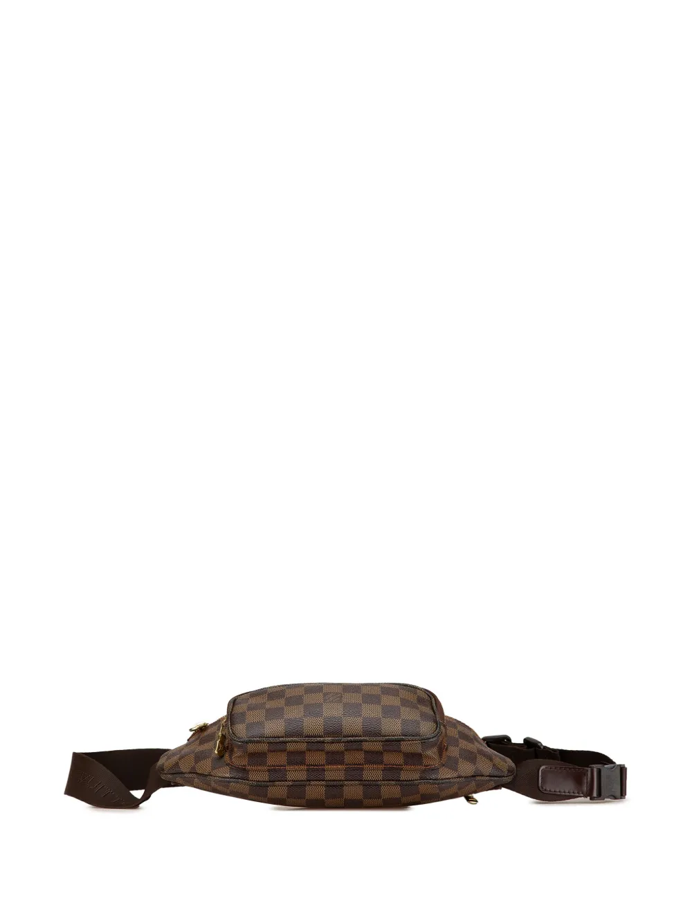 Pre-owned Louis Vuitton 2006 Damier Ebene Melville Bum Bag Belt Bag In Brown