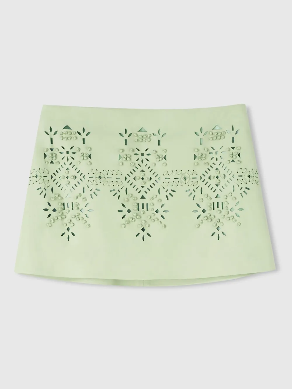 Ermanno Scervino Embroidered Mini Skirt In Grün