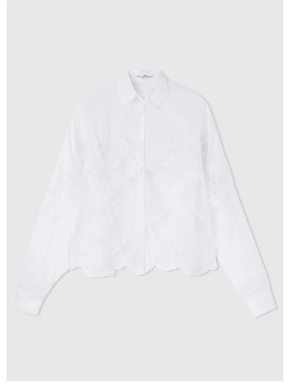Ermanno Scervino Lace-panelled Shirt In White