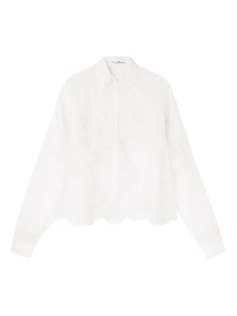 Ermanno Scervino camisa con paneles de encaje