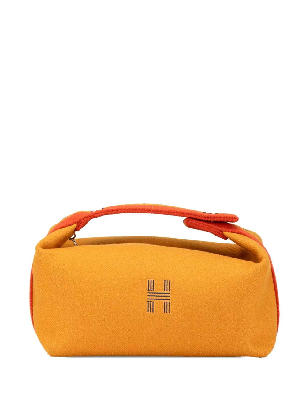 Hermès Pre-Owned 2012-2024 スモール トワル ブリッド ア ブラック バニティバッグ - イエロー Hermès Pre-Owned 2012-2024 スモール トワル ブリッド ア ブラック バニティバッグ - イエロー