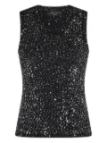 Roberto Collina sequin-embellished tank top - Black