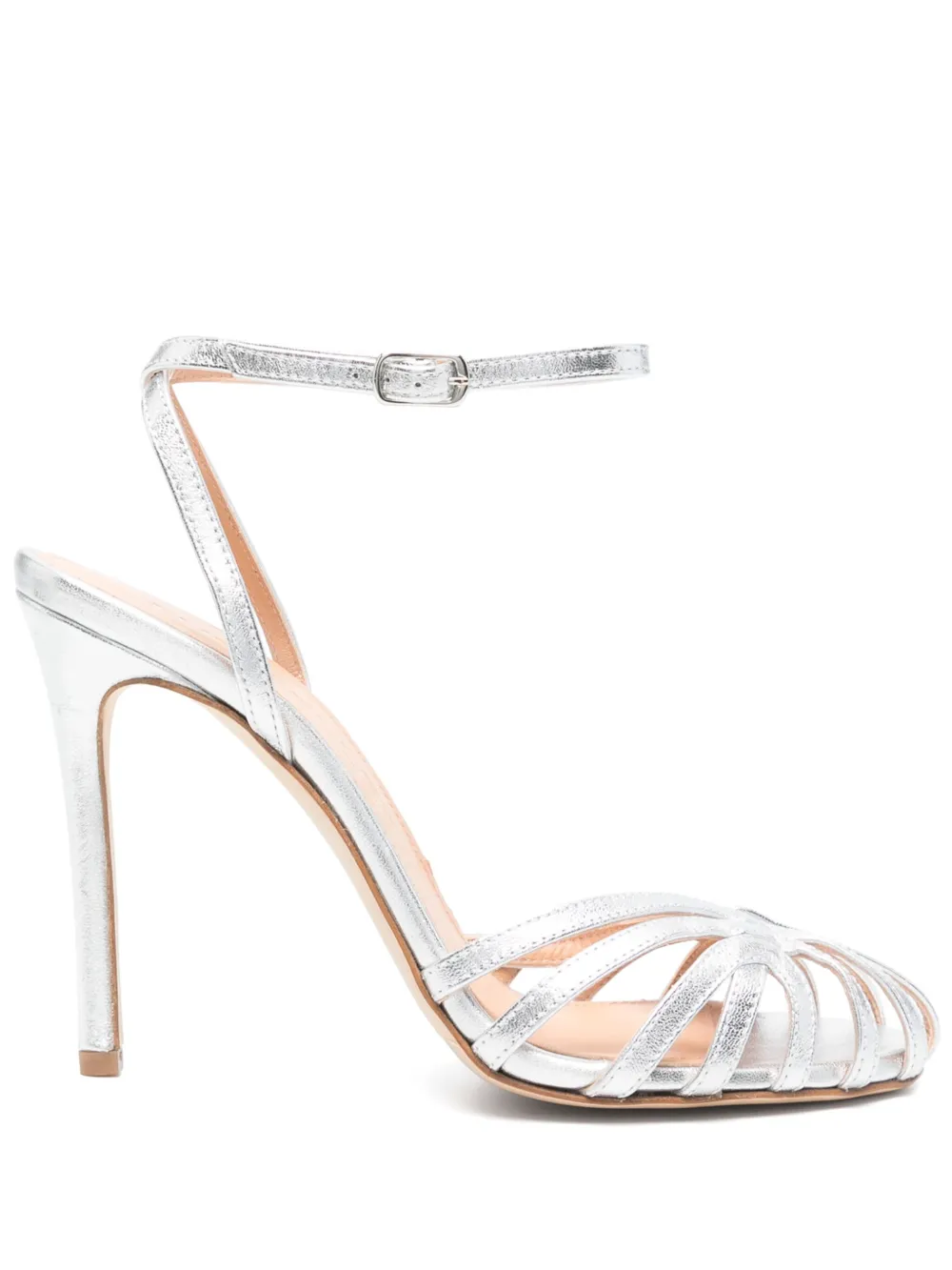 The Seller 100mm Olimpia sandals Zilver