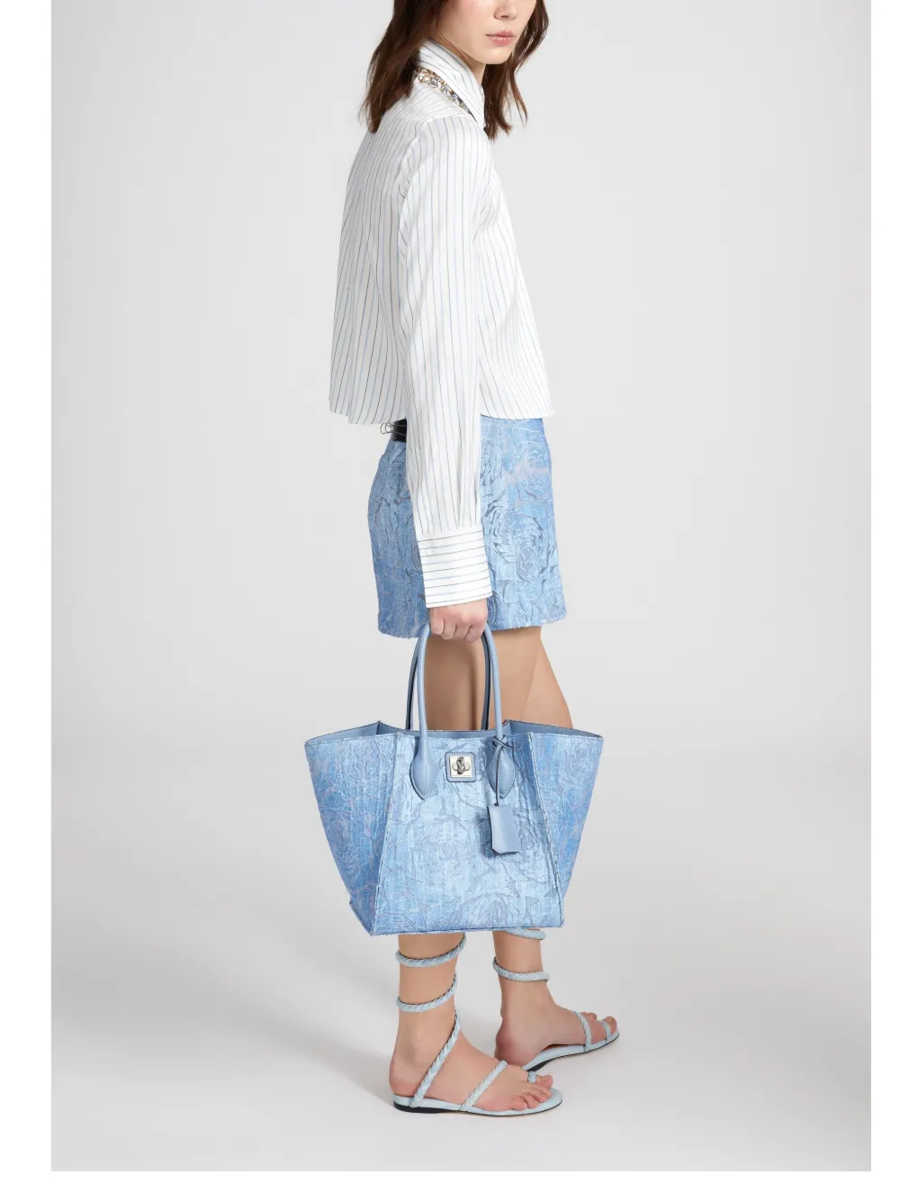 Ermanno Scervino Gestreept cropped blouse Wit