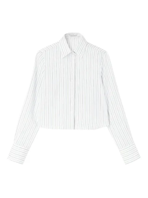 Ermanno Scervino micro-striped cropped shirt