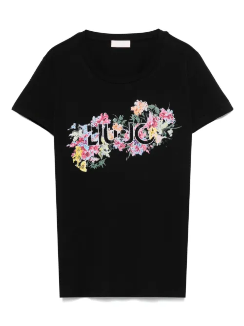 T-shirt à ornements en cristal - LIU JO - Modalova