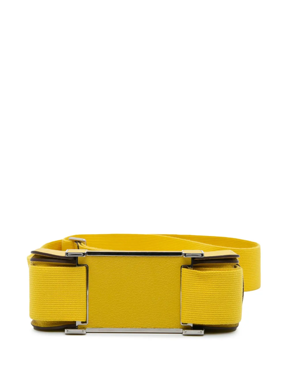 Pre-owned Hermes 2023 Chevre Mysore Geta Crossbody Bag In Yellow