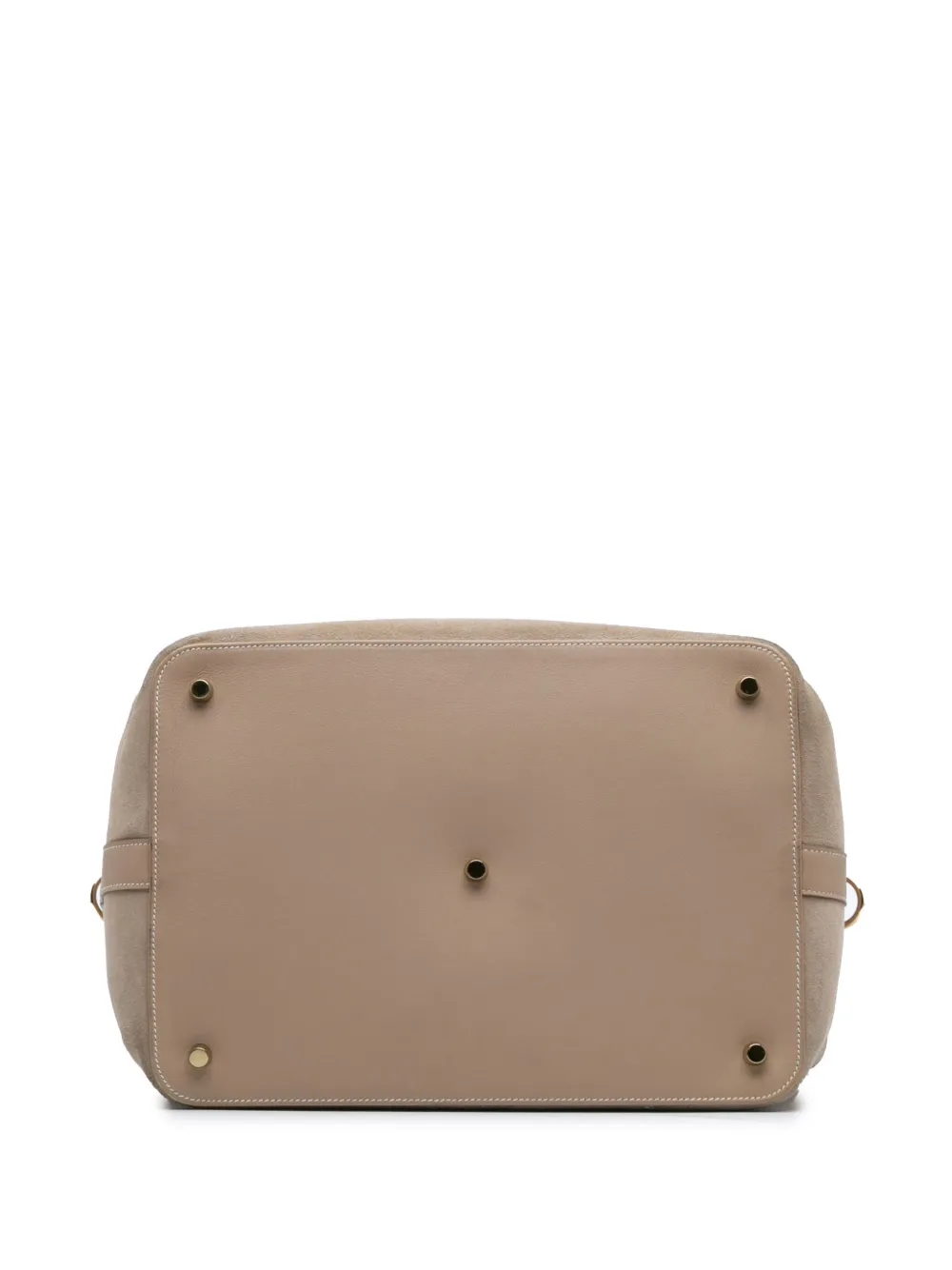 Pre-owned Hermes 2013 Veau Grizzly And Swift Toolbox 33 Satchel In Brown