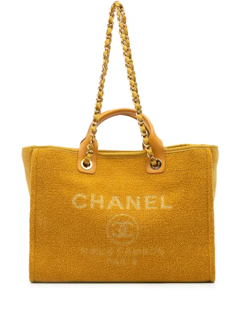 CHANEL Pre-Owned 2019 Medium Lurex Boucle Deauville satchel