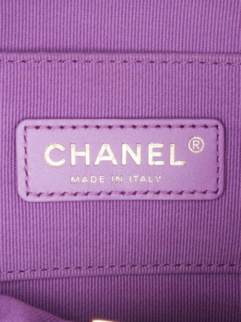 Pre-owned Chanel 2021-2024 Mini Quilted Lambskin Candy Chain Flap Crossbody Bag In Purple