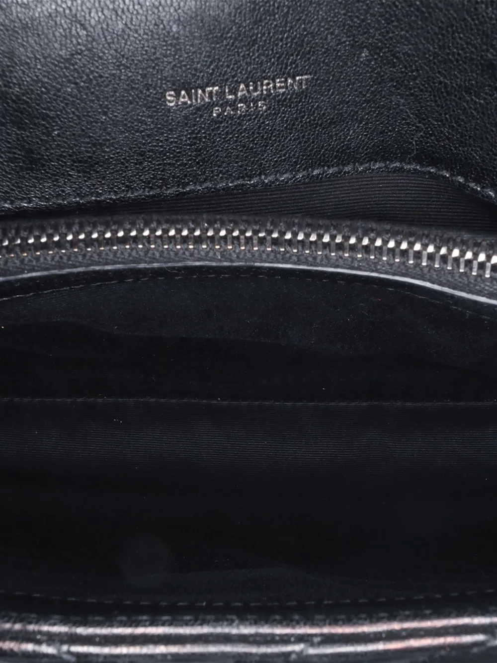 SAINT LAURENT 2017 MEDIUM MONOGRAM CHEVRON SHEEPSKIN COLLEGE BAG SATCHEL