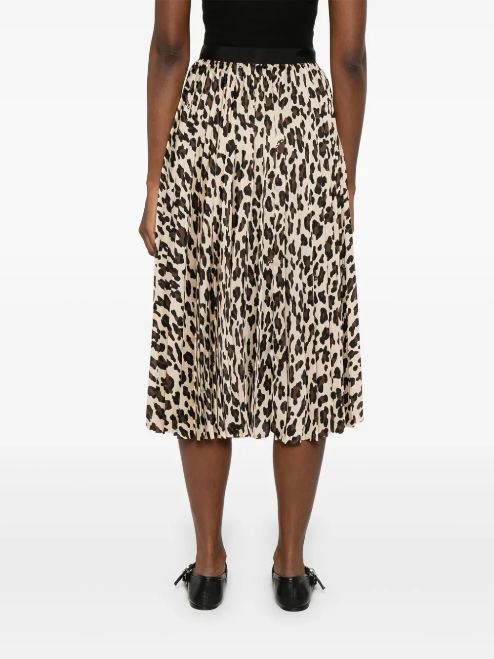 SACAI LEOPARD-PRINT MIDI SKIRT