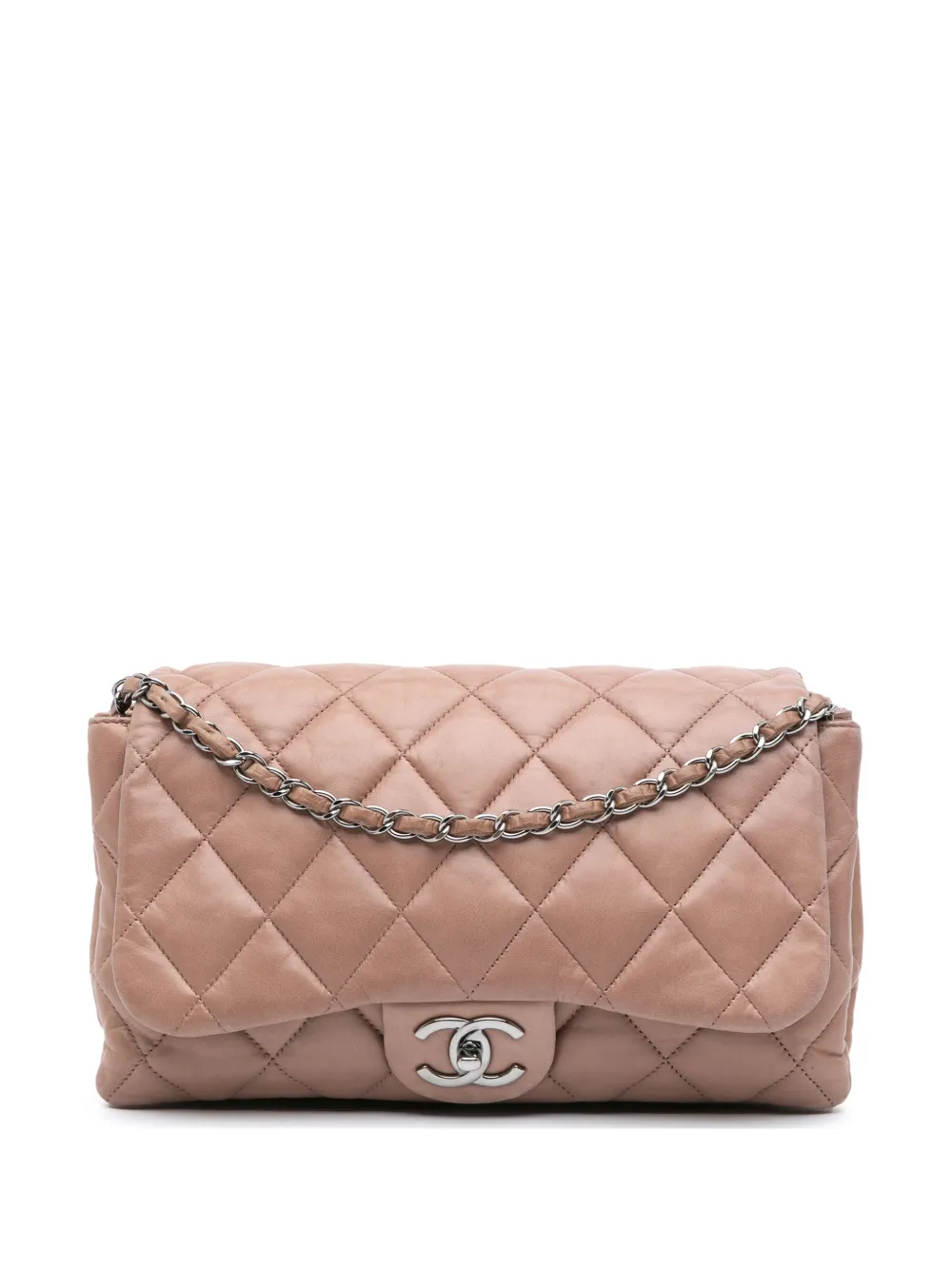 CHANEL Pre-Owned 2009-2010 gesteppte 3 Accordion Flap Schultertasche aus Lammleder | Braun | Image 1
