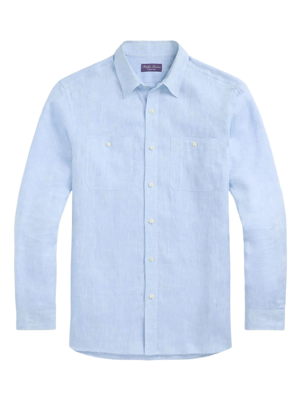 Ralph Lauren Purple Label Chambray overhemd Blauw