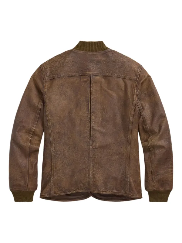 Ralph Lauren RRL ボタン レザージャケット | ブラウン | FARFETCH JP