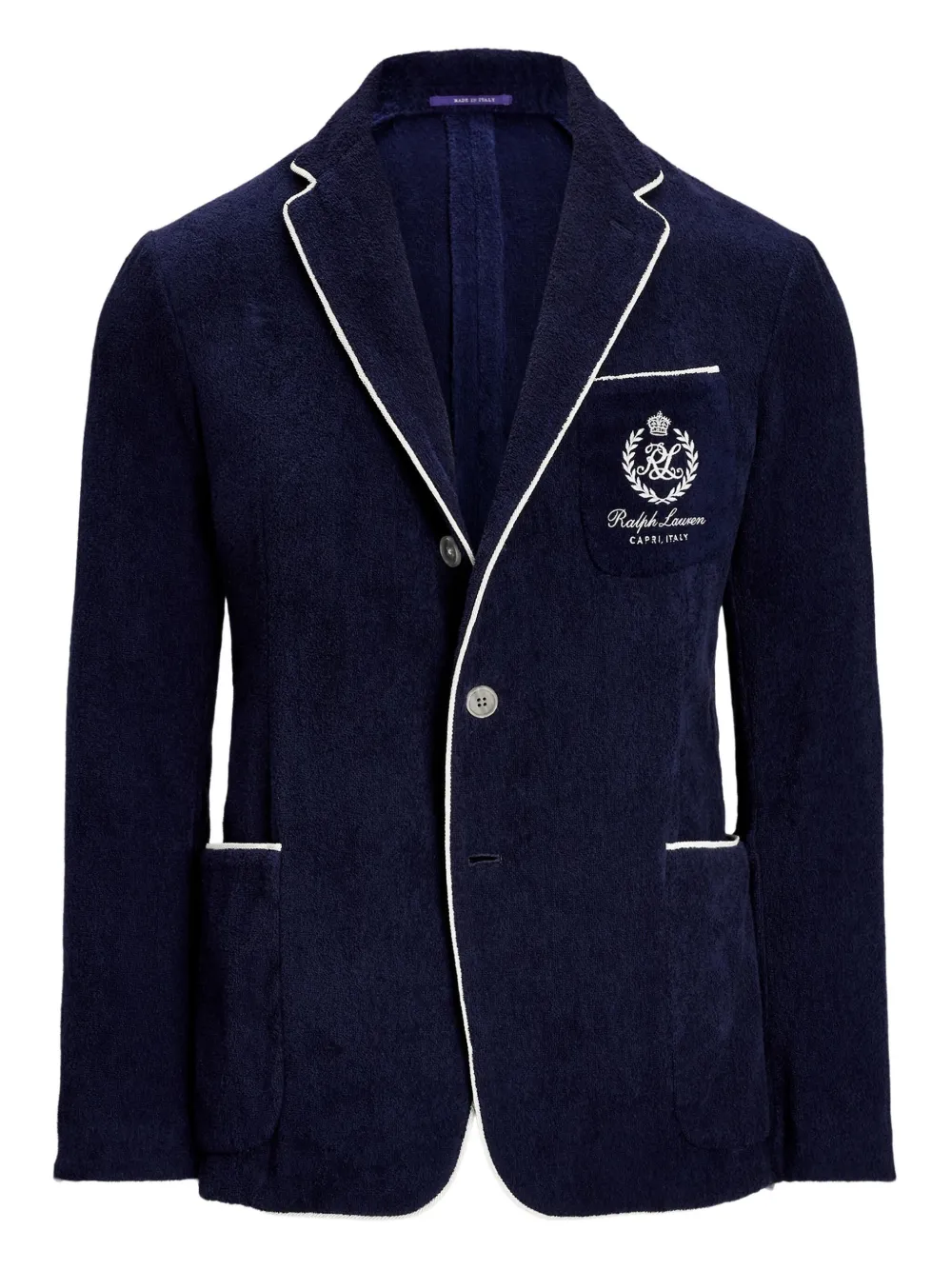 Ralph Lauren Purple Label Blazer van badstof Blauw