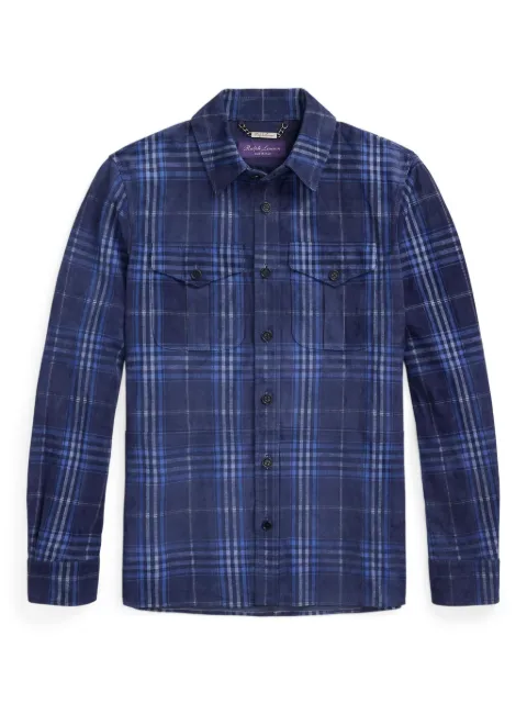 Ralph Lauren Purple Label جاكيت كاروهات بتصميم قميص