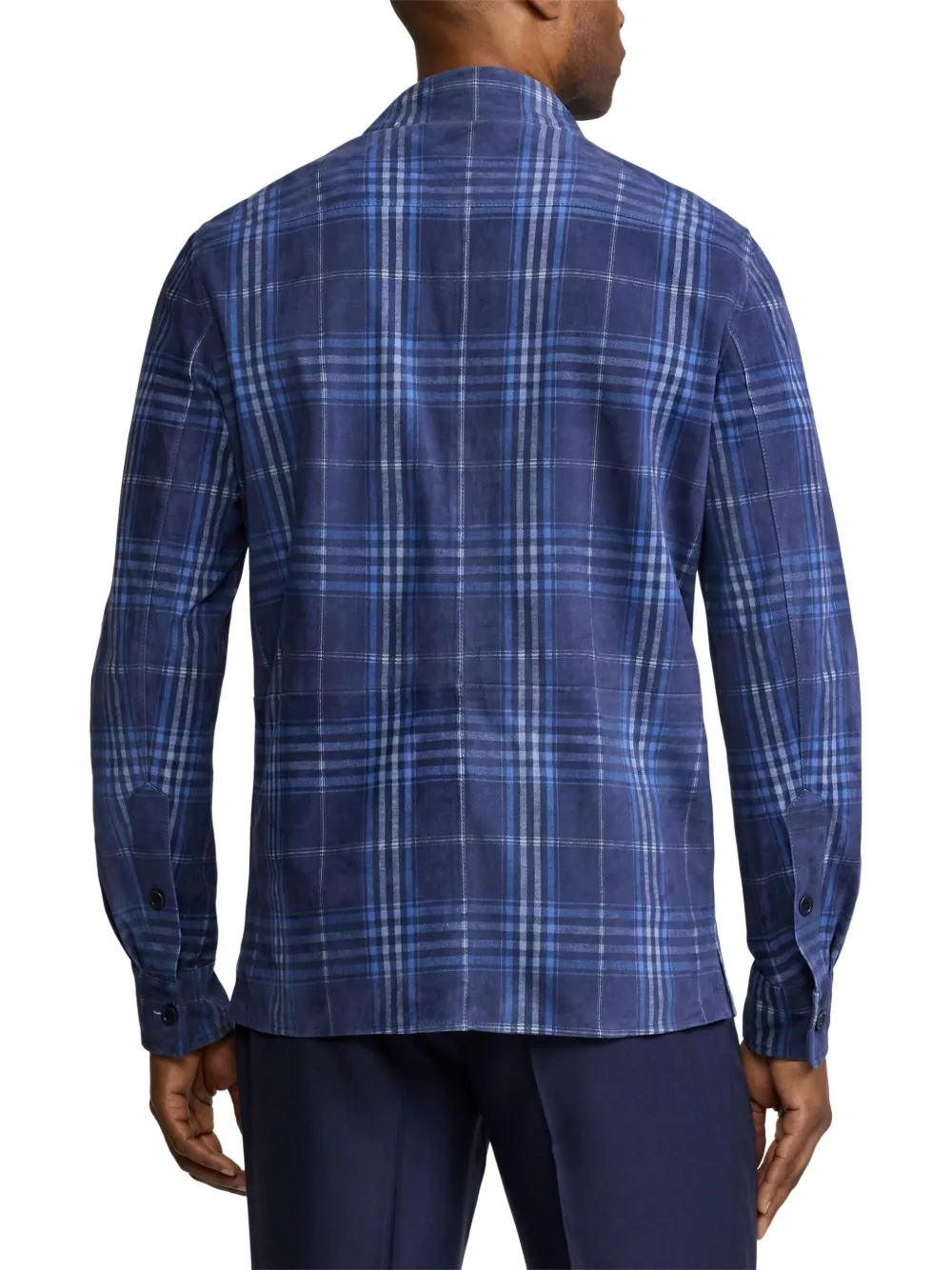 Ralph Lauren Purple Label Geruit shirtjack Blauw
