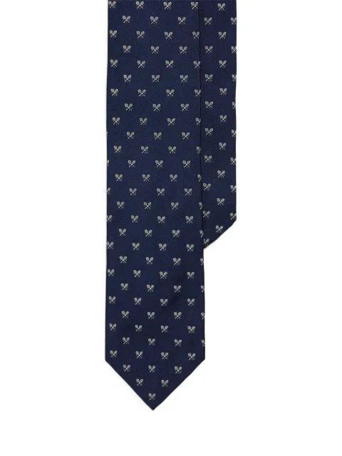 Ralph Lauren Purple Label tennis racket-print tie