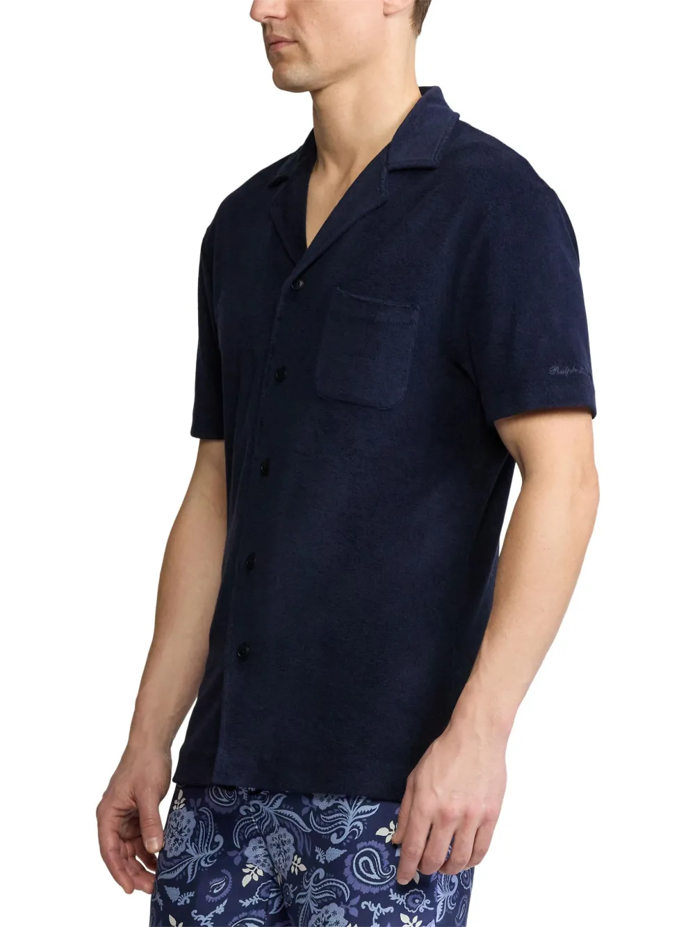 Ralph Lauren Purple Label Badstof overhemd Blauw