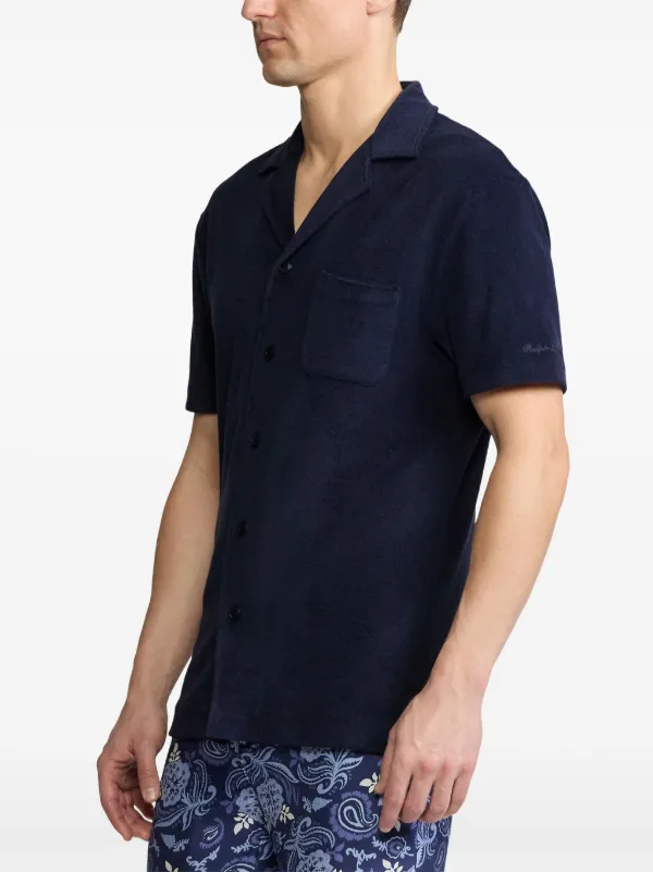 Ralph Lauren Purple Label terry-cloth Shirt | Blue | FARFETCH