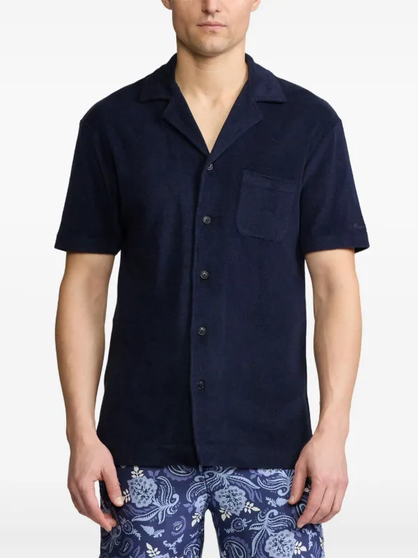 Ralph Lauren Purple Label terry-cloth Shirt | Blue | FARFETCH